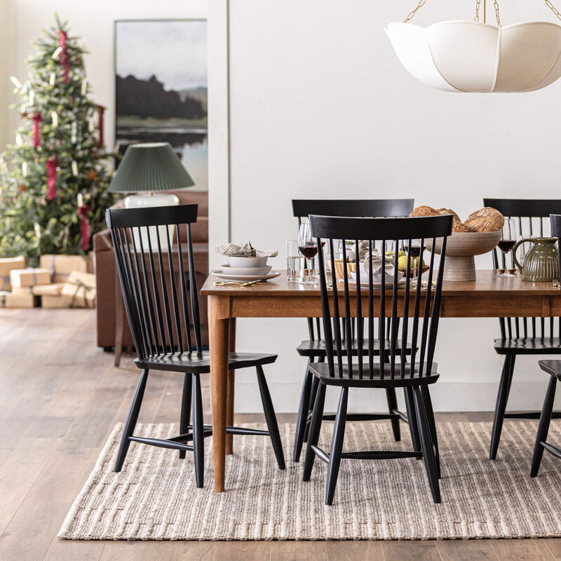 Canadel Core 7-Piece Rectangular Dining Set in Oak Washed and Black