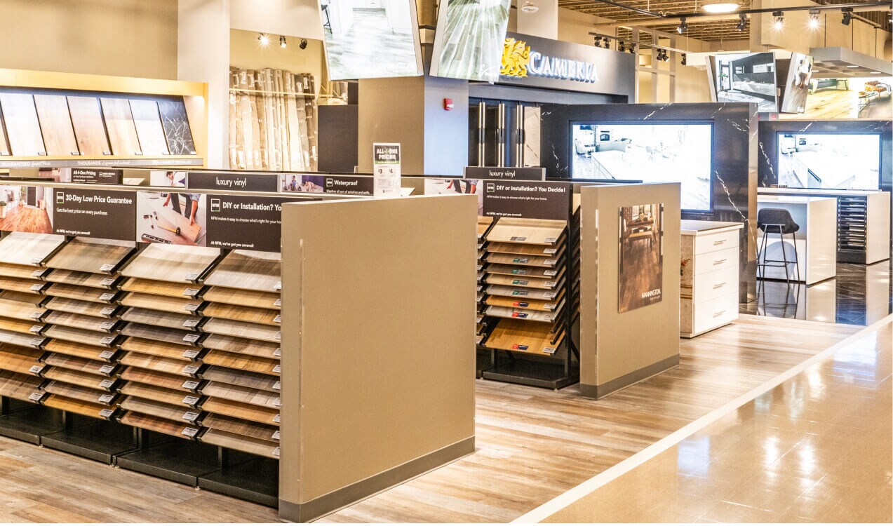 Shopping flooring at NFM in Kansas City Kansas