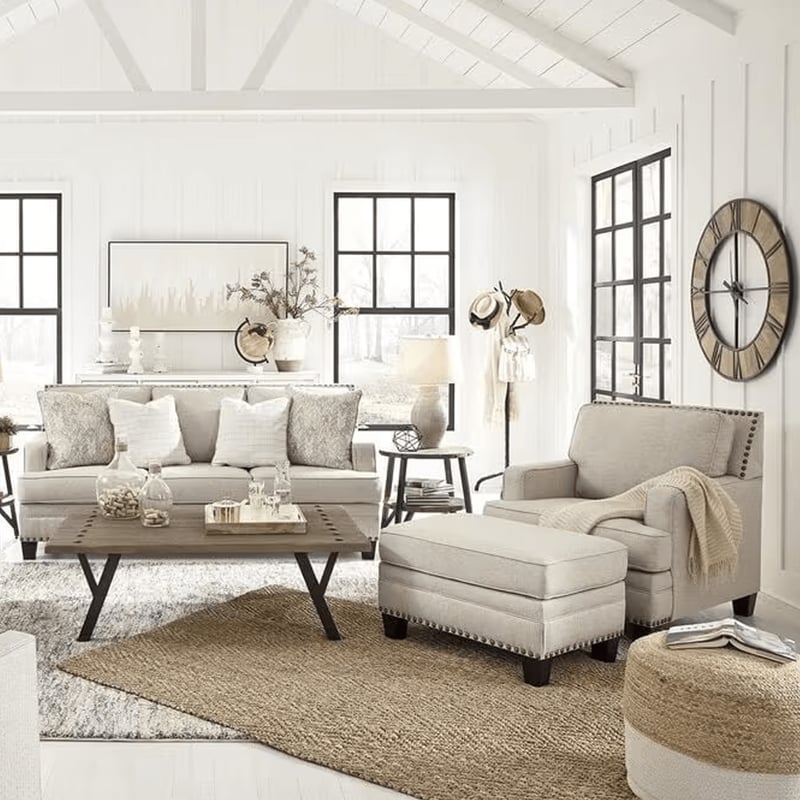 Signature Design by Ashley Claredon Accent Chair in Linen