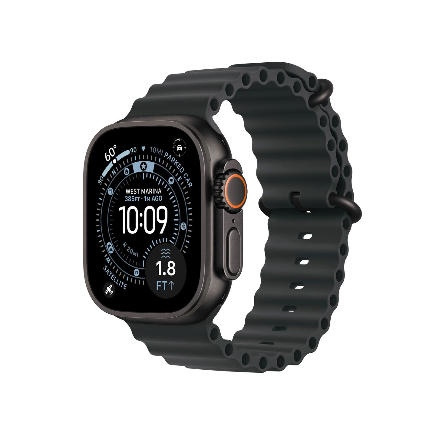 Apple Watch Ultra 3 (GPS+Cellular) 49mm Black Titanium Case with Black Ocean Band - (2025)