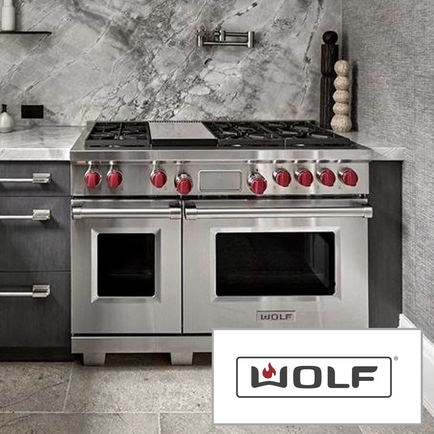 Wolf Appliances Range and Logo