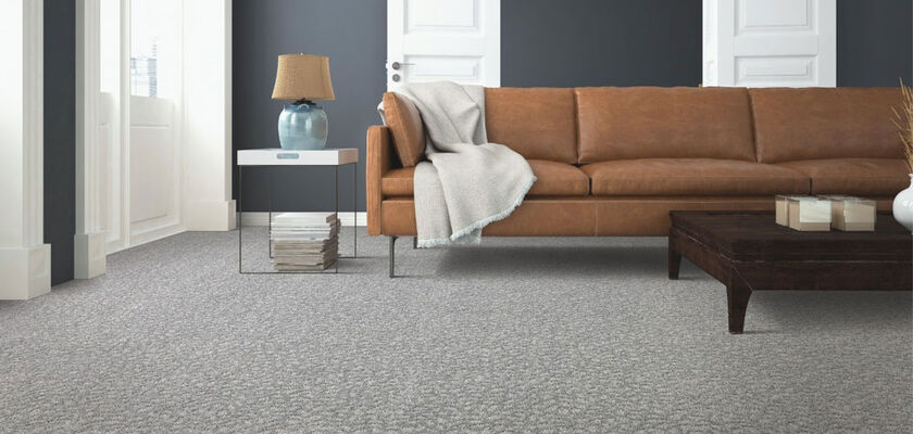 living room carpet with sofa off centered