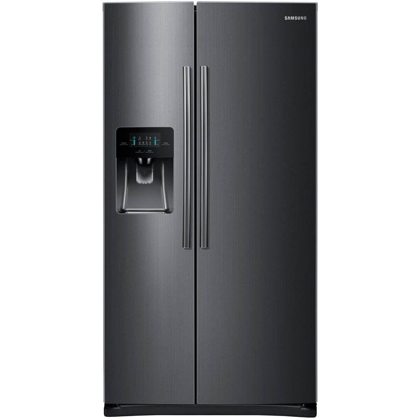 Black stainless steel fridge