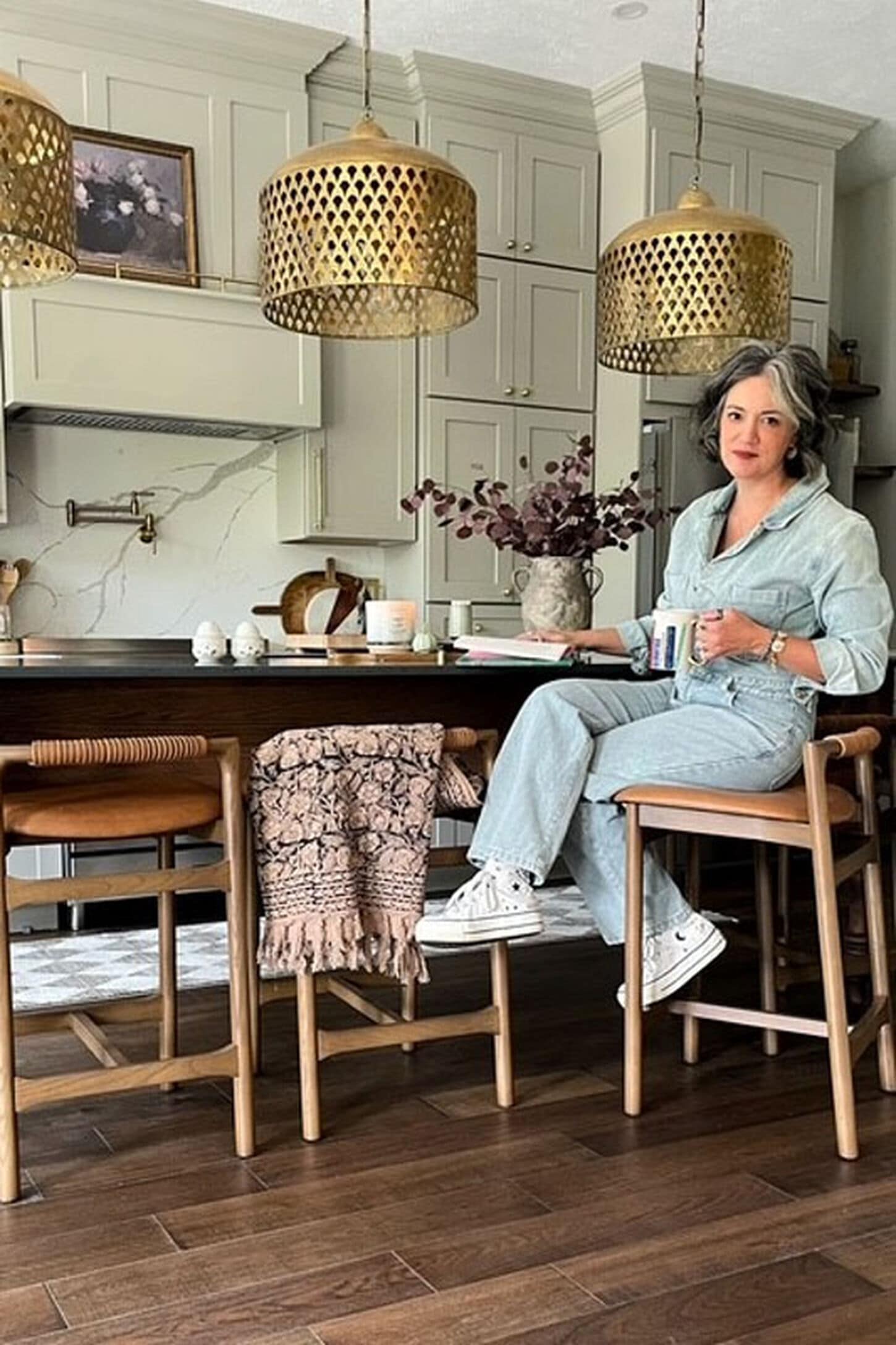 Four Hands Baden Counter Stool in Lamont Nettlewood