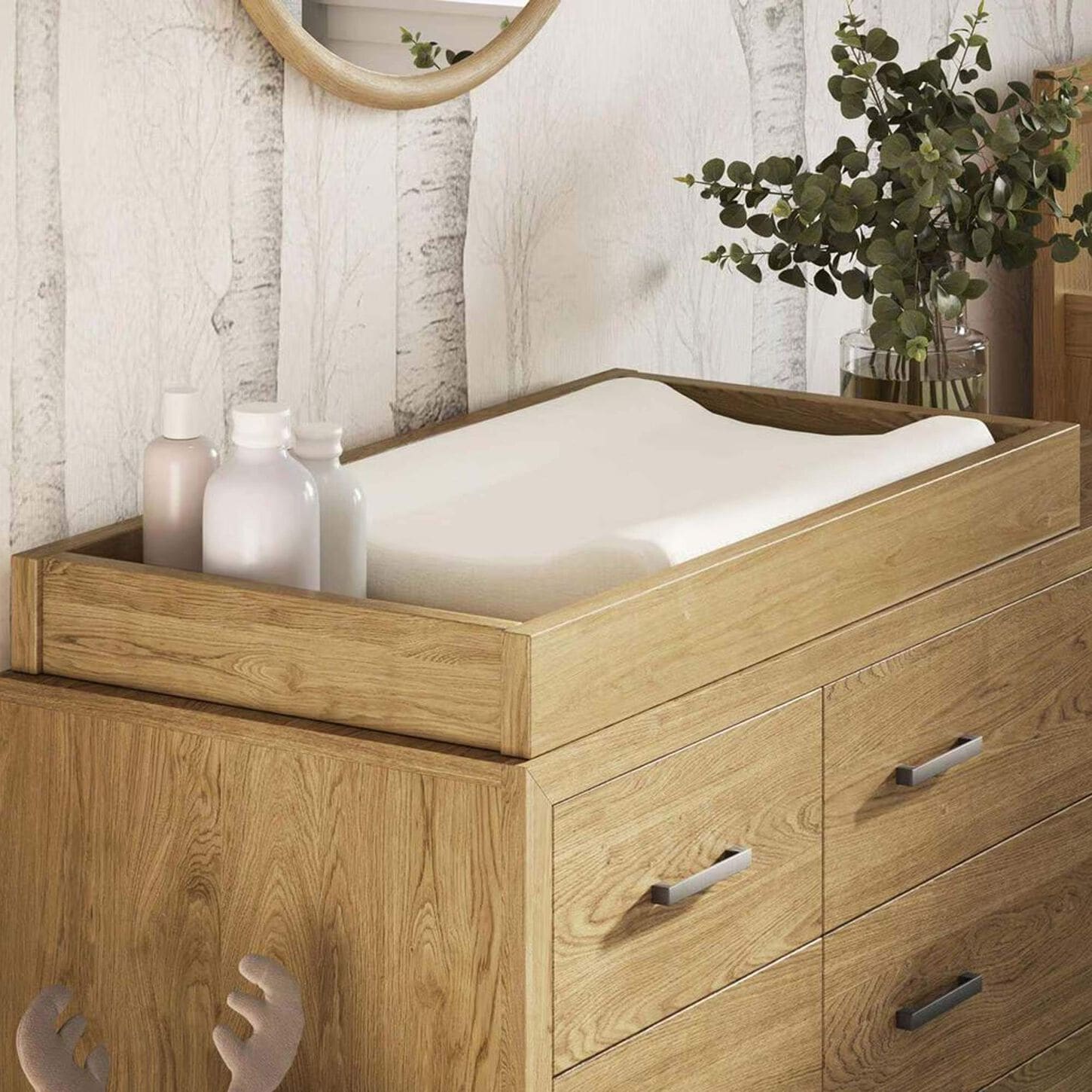 Eastern Shore Newport Changing Tray in Natural Oak