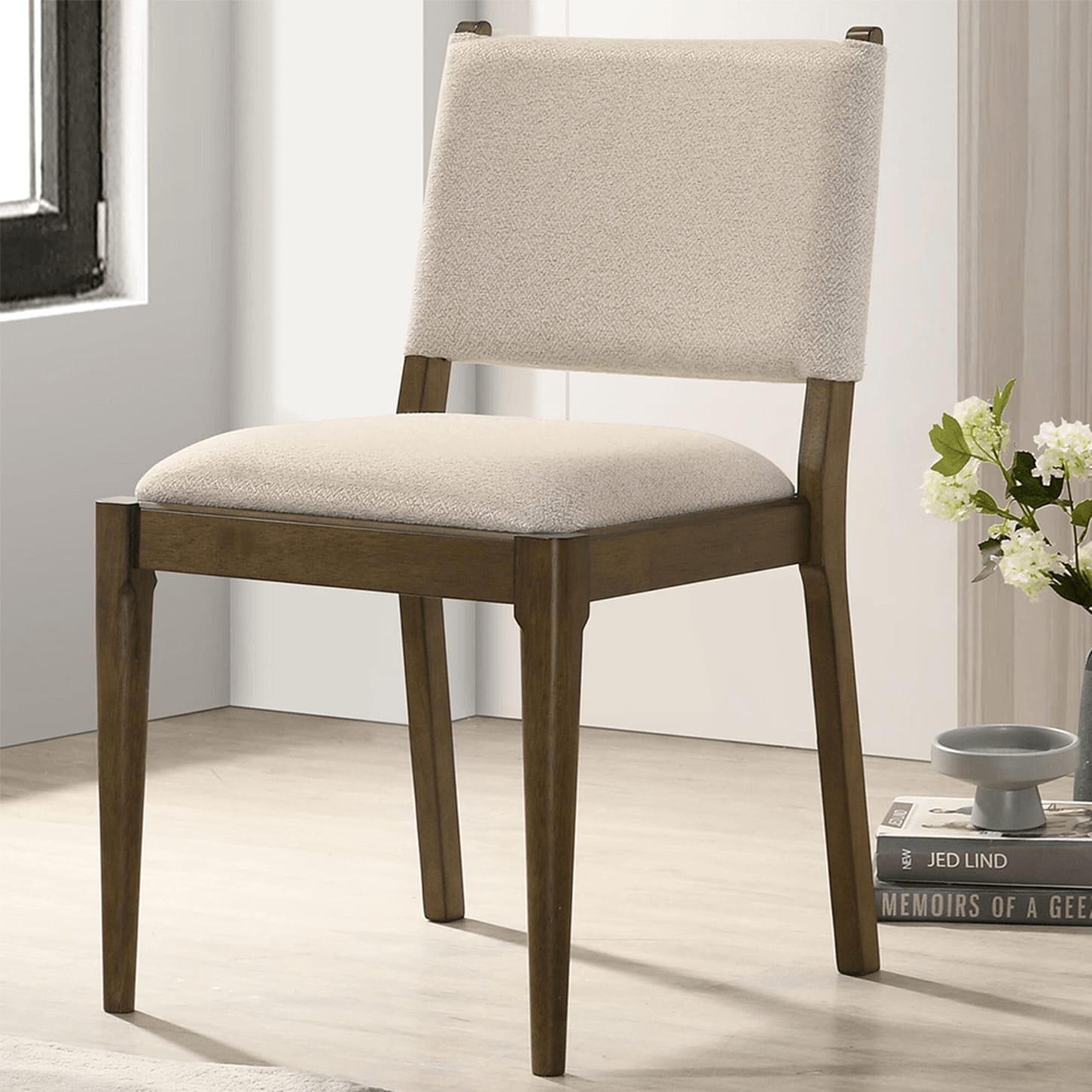 Coaster Ottowa Wood and Upholstered Dining Side Chair in Brown