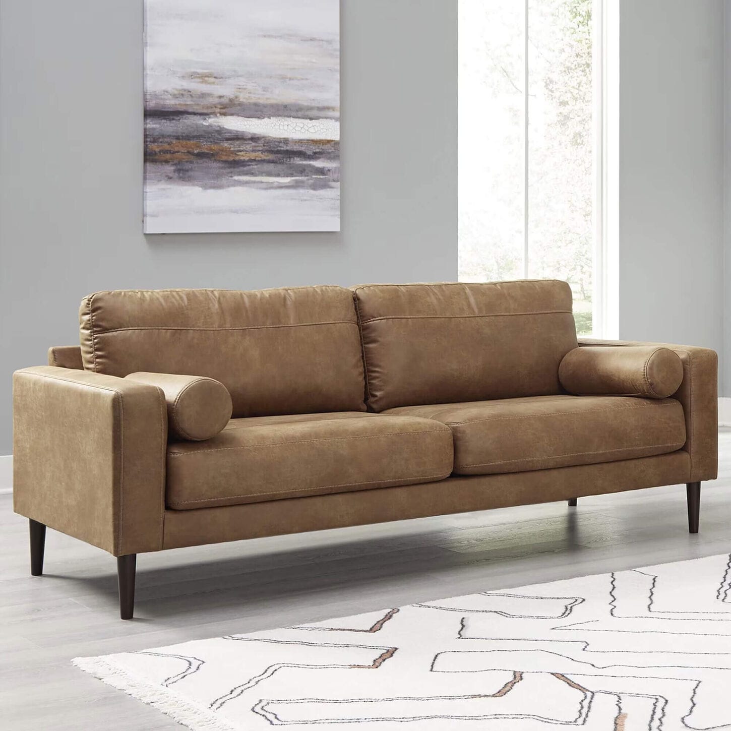 Ashley Telora Stationary Sofa in Caramel