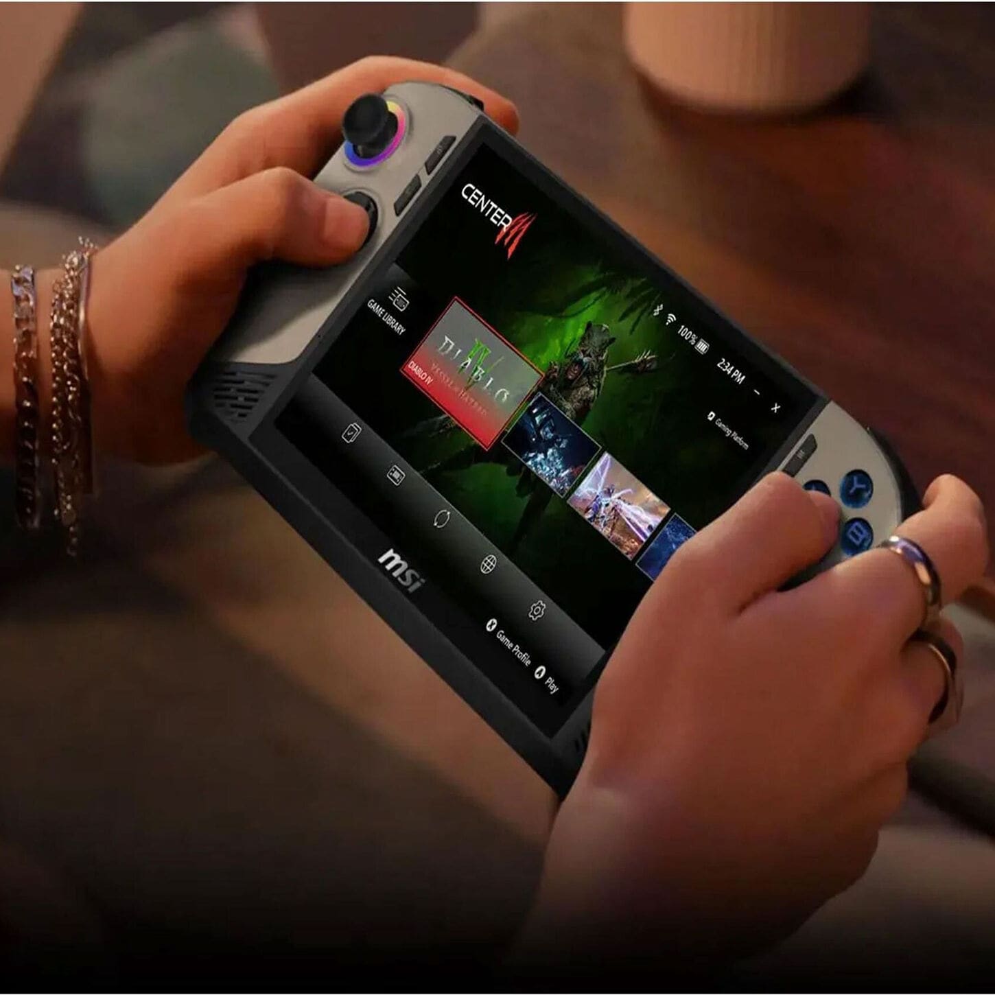 MSI Claw 8 AI+ A2VM Gaming Handhelds in Sandstorm