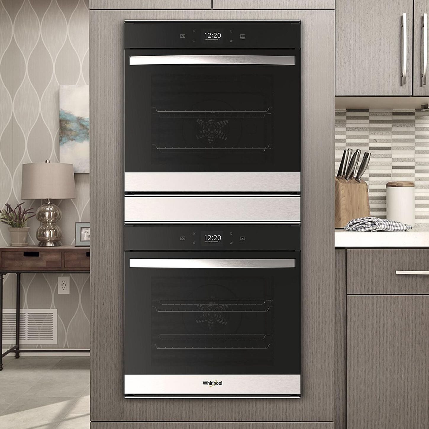 Whirlpool 24" Double Electric Wall Oven with Convection in Fingerprint Resistant Stainless Steel