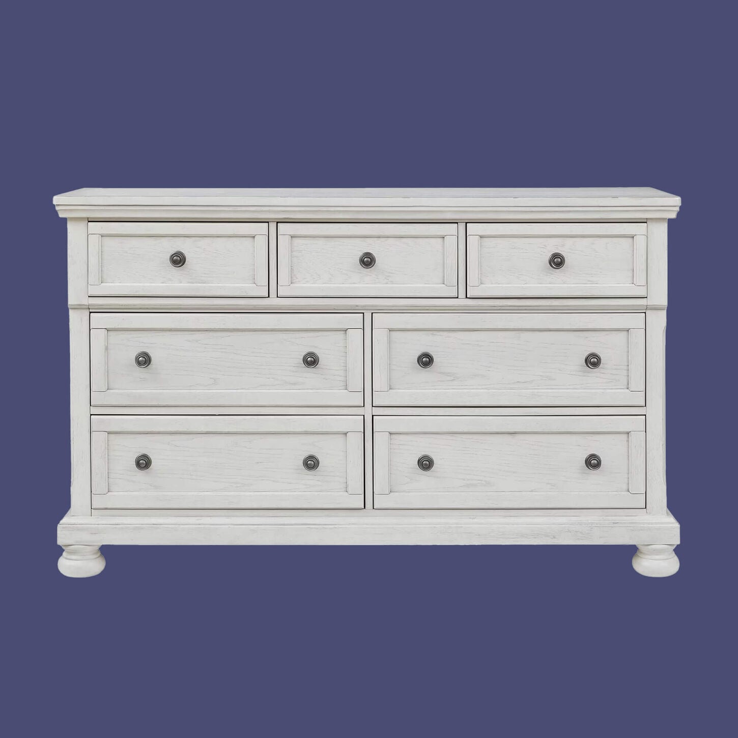 Ashley Robbinsdale 7 Drawer Dresser in Antique White