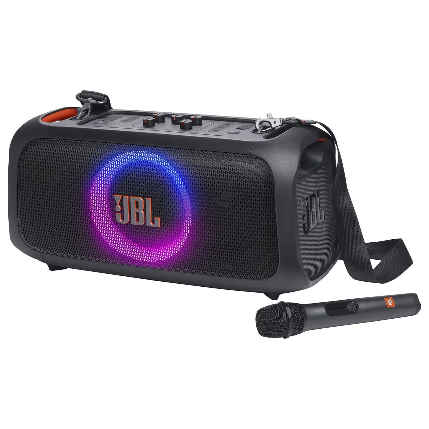 JBL PartyBox On-The-Go Essential Portable Party Speaker in Black