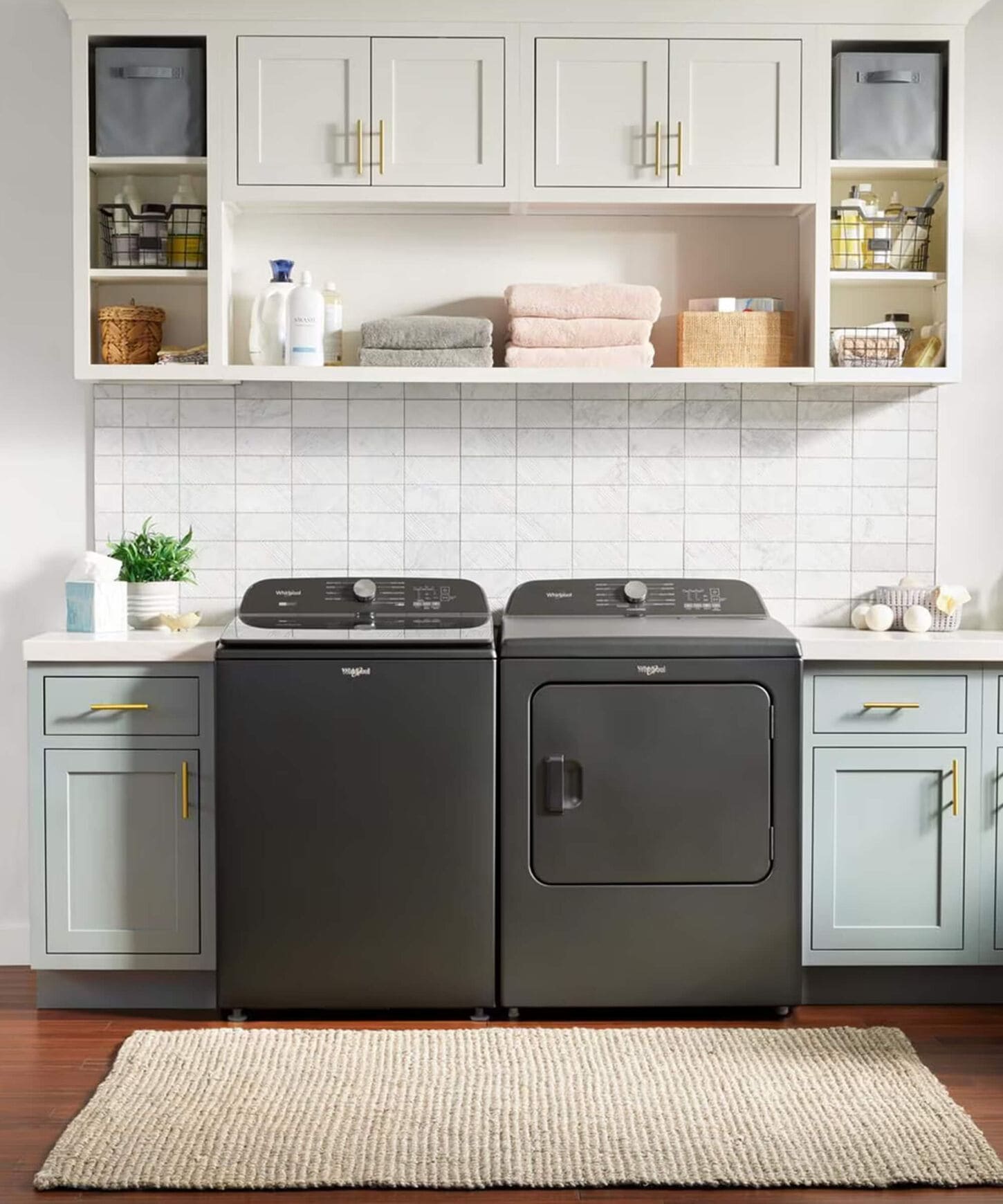 Whirlpool 5.3 Cu. Ft. Washer and 7.0 Cu. Ft. Electric Dryer in Black