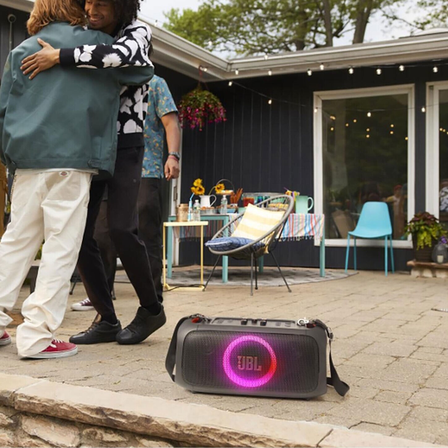 JBL PartyBox On-The-Go Essential Portable Party Speaker in Black