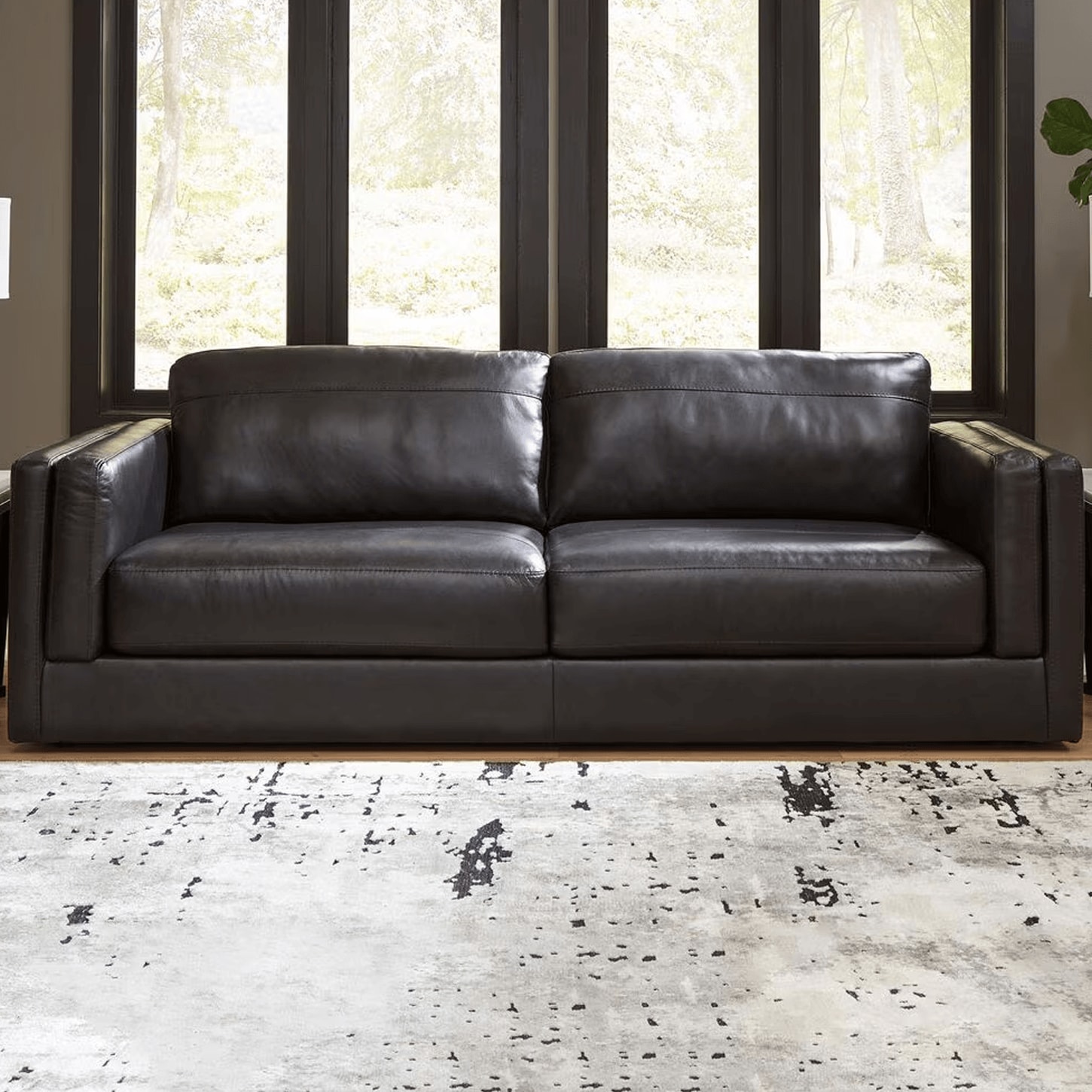Ashley Amiata Stationary Sofa in Onyx