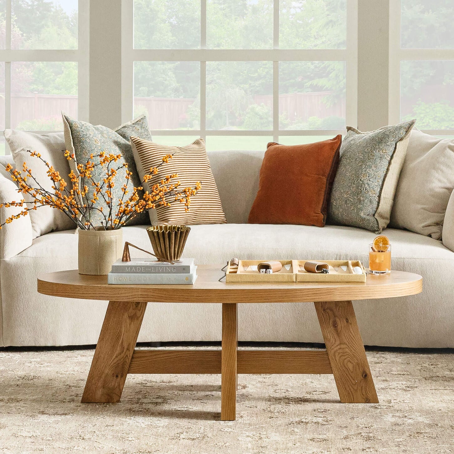 Light wood living room table