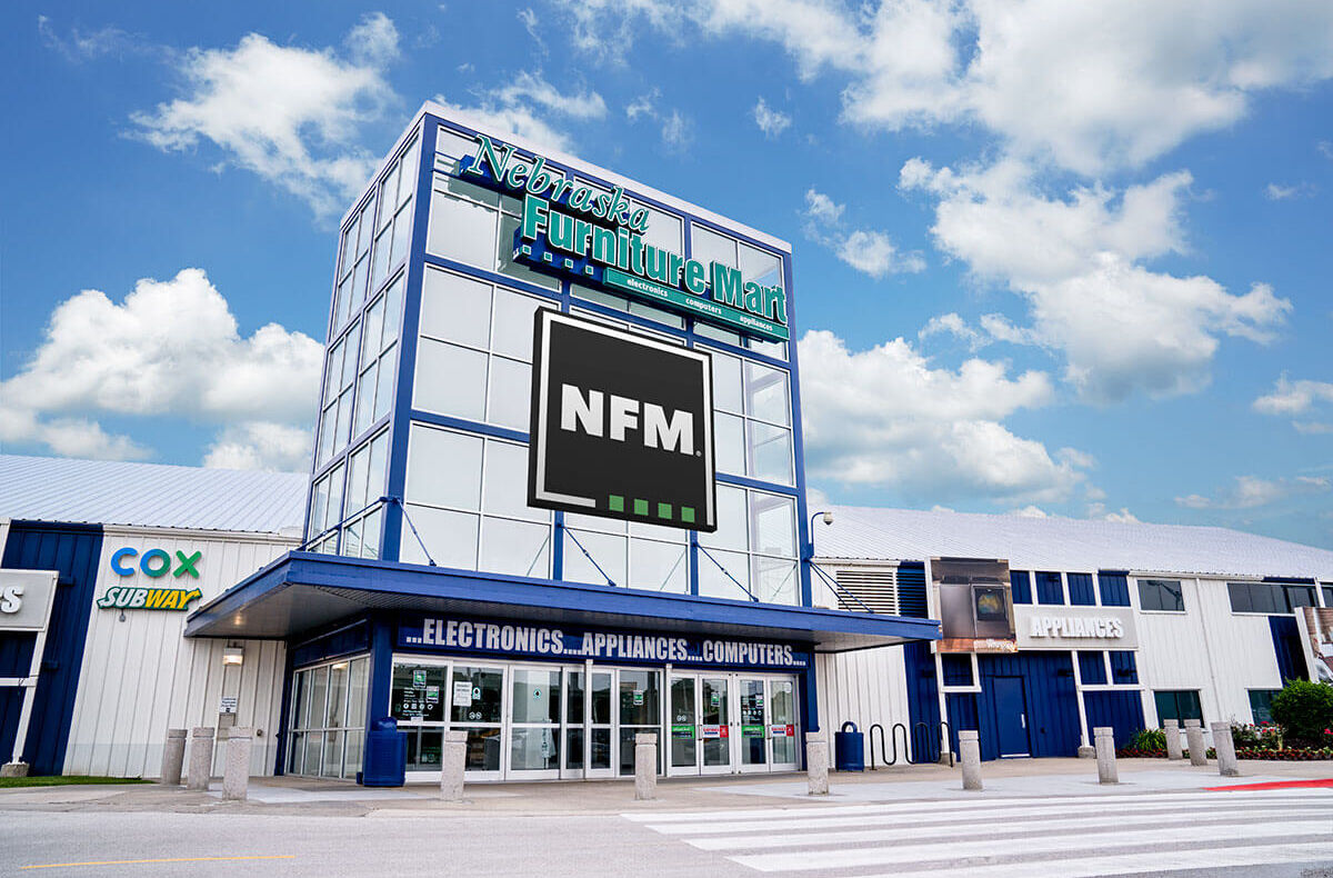 Omaha, NE Nebraska Furniture Mart Storefront for Appliances and Electronics building