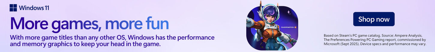 Microsoft Windows 11 More games, more fun. Shop Now