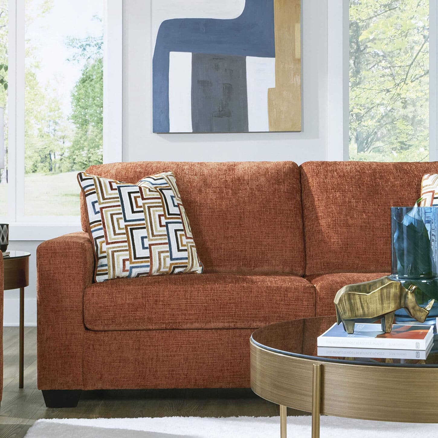 Ashley Aviemore Stationary Sofa in Spice