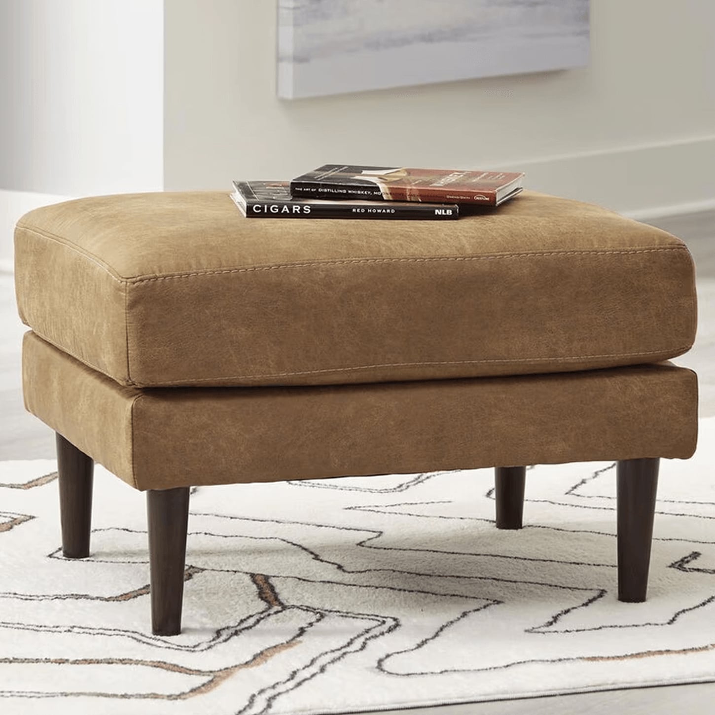 Ashley Telora Ottoman in Caramel