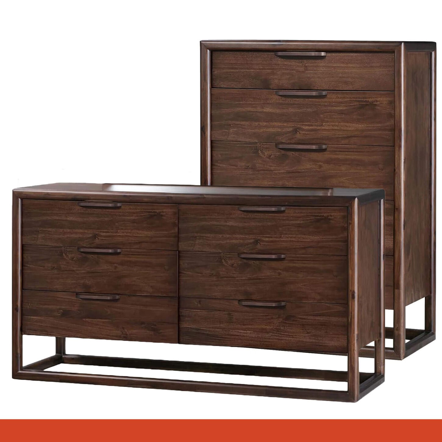 Urban Home Sol 6 Drawers Dresser and 5-Drawers Chest