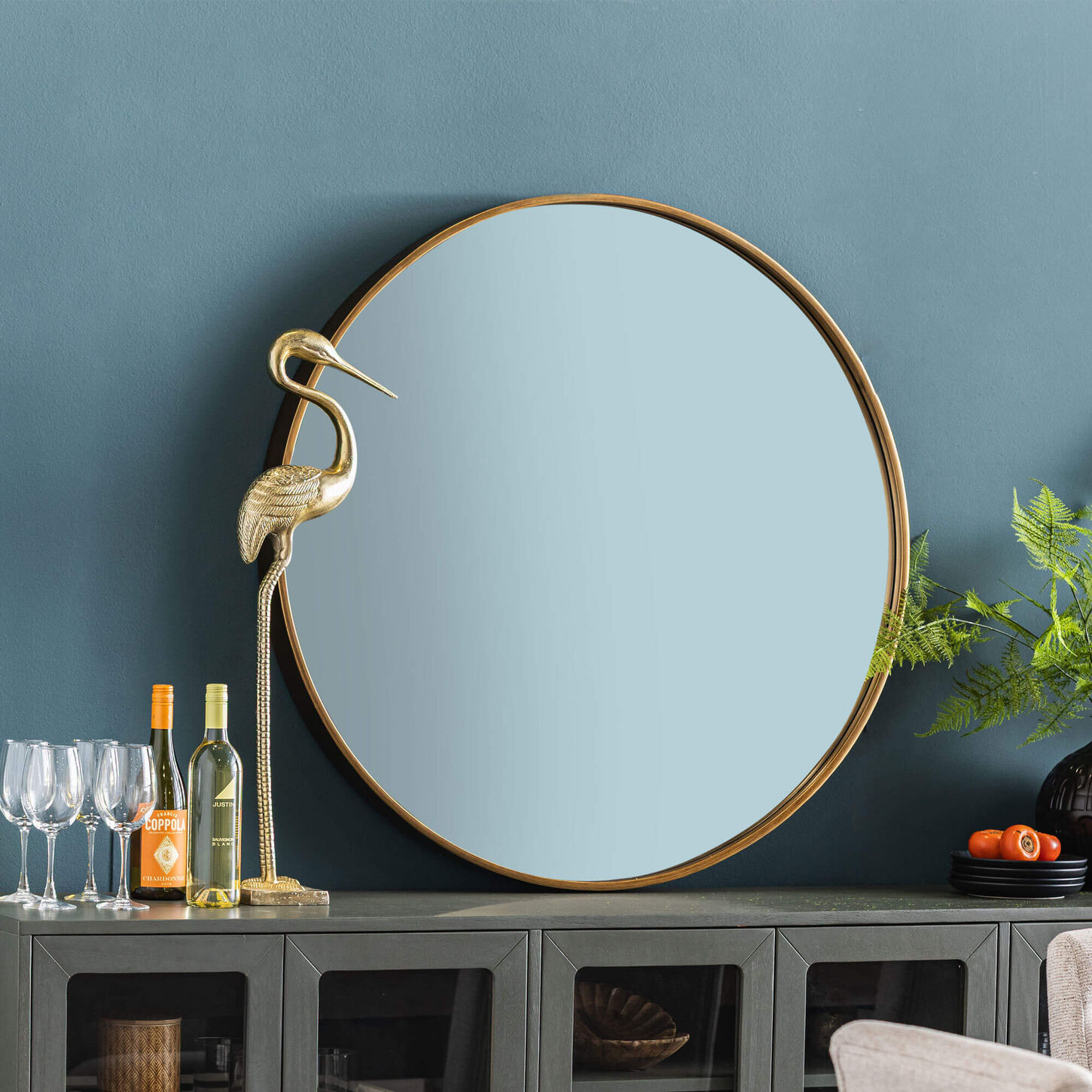 Pacific Landing Accent Wall Mirror in Brass