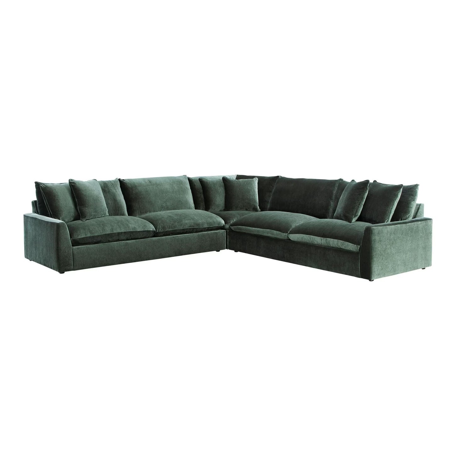 Ashley Carriage View 3-Piece L-Shaped Sectional in Jade