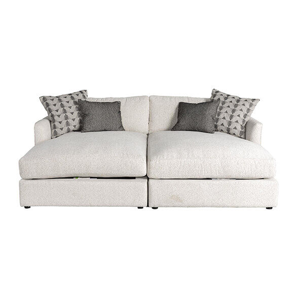 Jonathan Louis Leon 2-Piece Cuddler Sectional in Farina Oatmeal