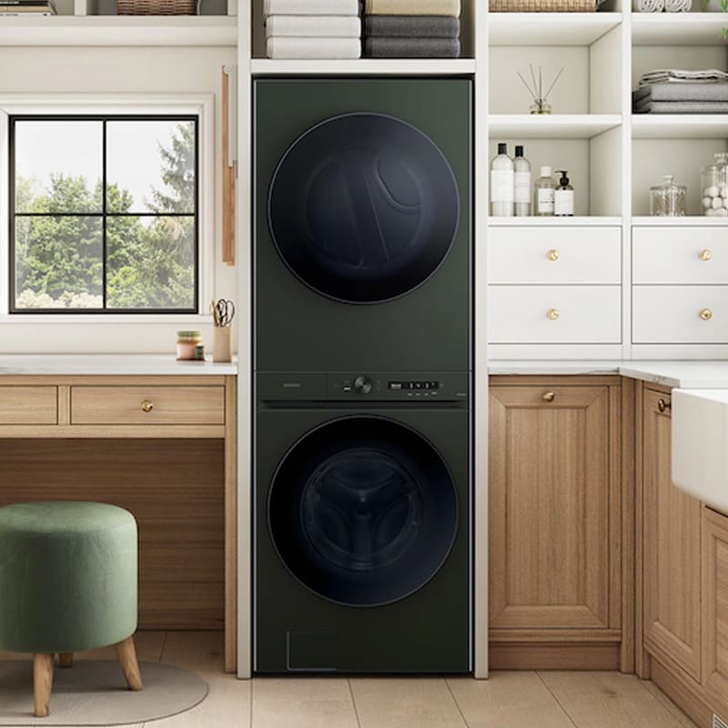 Samsung Stainless Bespoke Laundry in Laundry Room