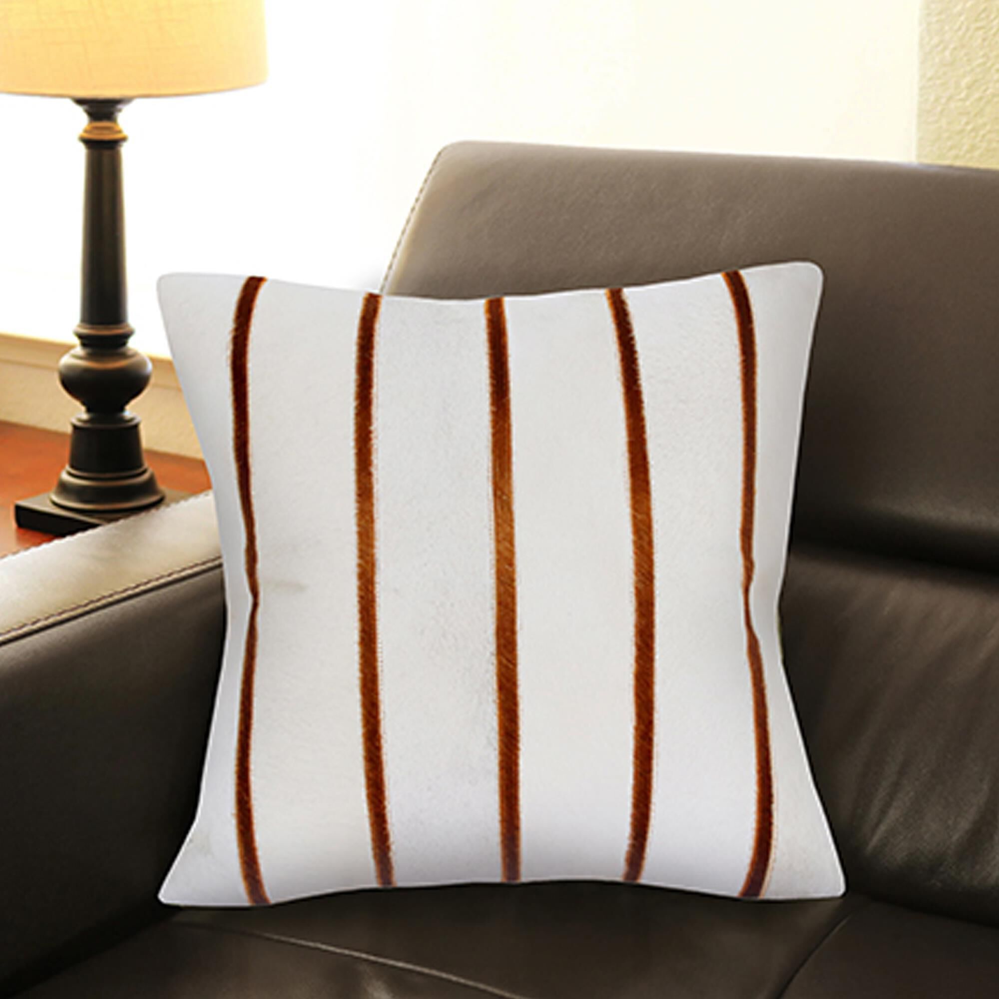 Faux cowhide throw pillows sales