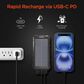 Hypercel 10000 mAh Solar Power Bank in Black and Orange, , large