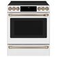 Cafe 2-Piece Kitchen Package with 30" Slide-In Range and 1.7 Cu. Ft. Microwave Oven in Matte White, , large