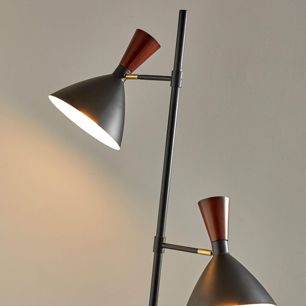 Adesso Arlo Tree Lamp in Black and Antique Brass, , large