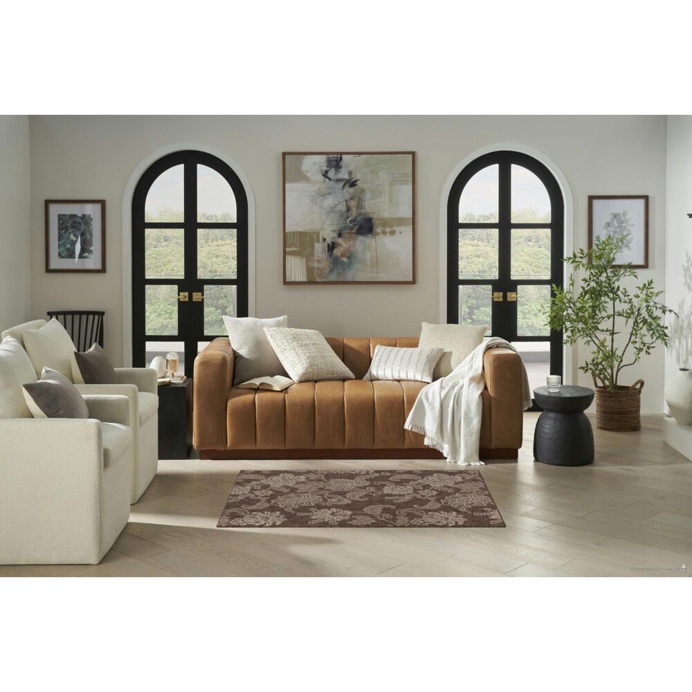 Nourison Garden Oasis Floral Mocha 3&#39; x 5&#39; Indoor/Outdoor Area Rug, , large