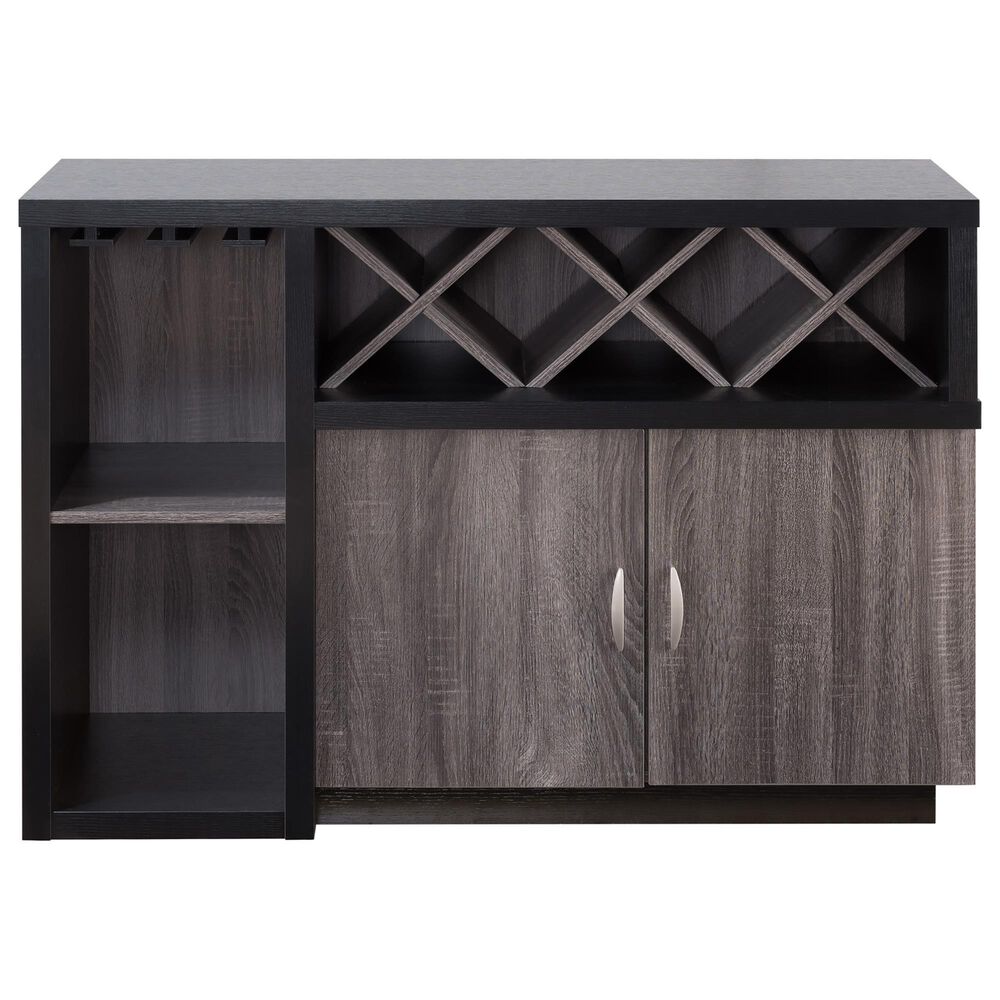 Furniture of America Landers Wine Cabinet in Gray and Dark Taupe, , large