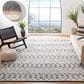 Safavieh Micro-Loop MLP203A 9" x 12" Ivory and Black Area Rug, , large