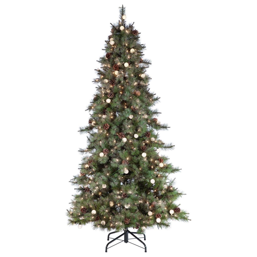 The Gerson Company 7.5" Pre-Lit Arcadia Fir Christmas Tree in Green, , large