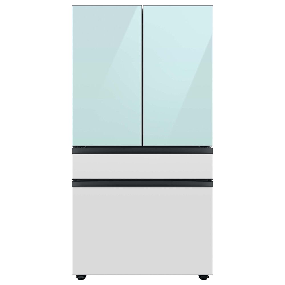 Samsung Bespoke 4-Door French Door Refrigerator Middle Panel in White Glass, , large