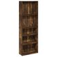 HOMLUX 5-Tier Display Bookshelf with Adjustable Shelves in Amber Pine, , large
