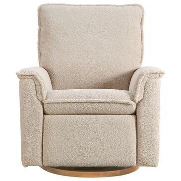 Baby Appleseed Anza Manual Swivel Nursery Glider Recliner in Taupe, , large