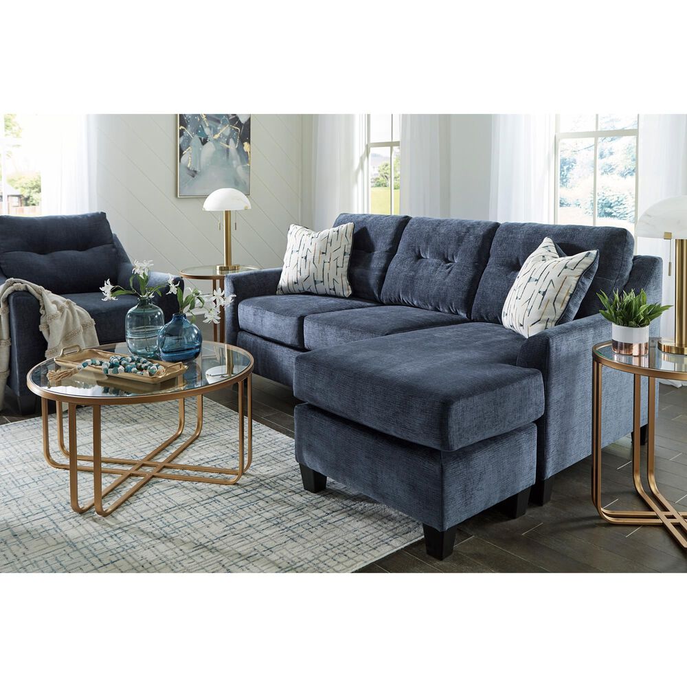 Ashley Amity Bay Stationary Queen Sofa Chaise Sleeper in Ink, , large