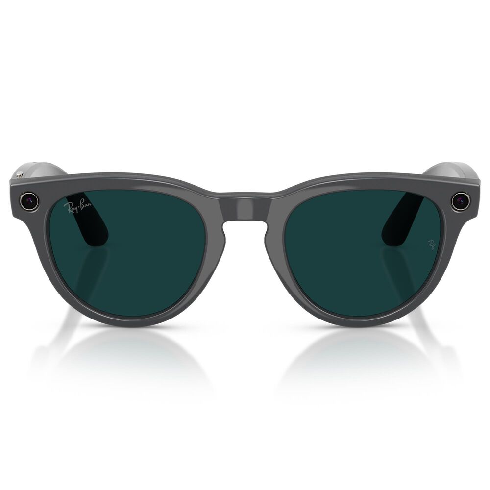 Rayban Glasses Headliner Gen 2 Sunglasses with Clear and Emerald Transitions Lenses in Shiny Asteroid Grey, , large