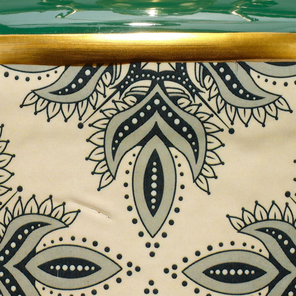 Splendor Living Clydesdale Table Lamp in Cream, Green and Gold, , large