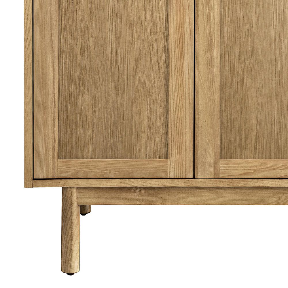 James Martin Vanities Laurent 30" Single Bathroom Vanity in Light Natural Oak with Single Hole 3 cm White Zeus Quartz Top and Rectangular Sink, , large