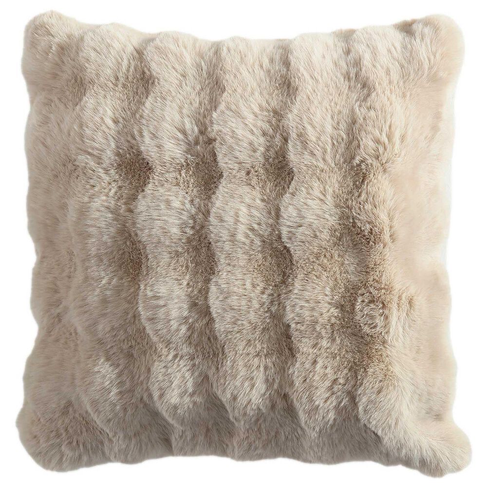 Hallmart Collectibles Bubble 20" x 20" Square Throw Pillow in Tan, , large
