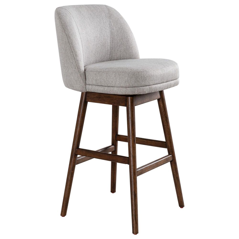 Armen Living Sadie 30" Swivel Bar Stool in Brown Oak, , large