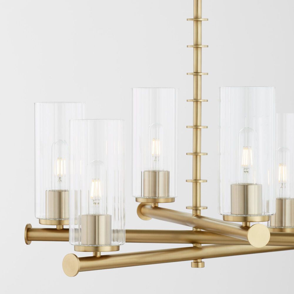 Quorum Juniper 8-Light Chandelier in Aged Brass, , large