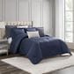 BCP Home Chloe 3-Piece King Comforter Set in Navy, , large