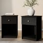 HOMLUX 1-Drawer Modern Nightstand with Knob Handle in Black Oak (Set of 2), , large
