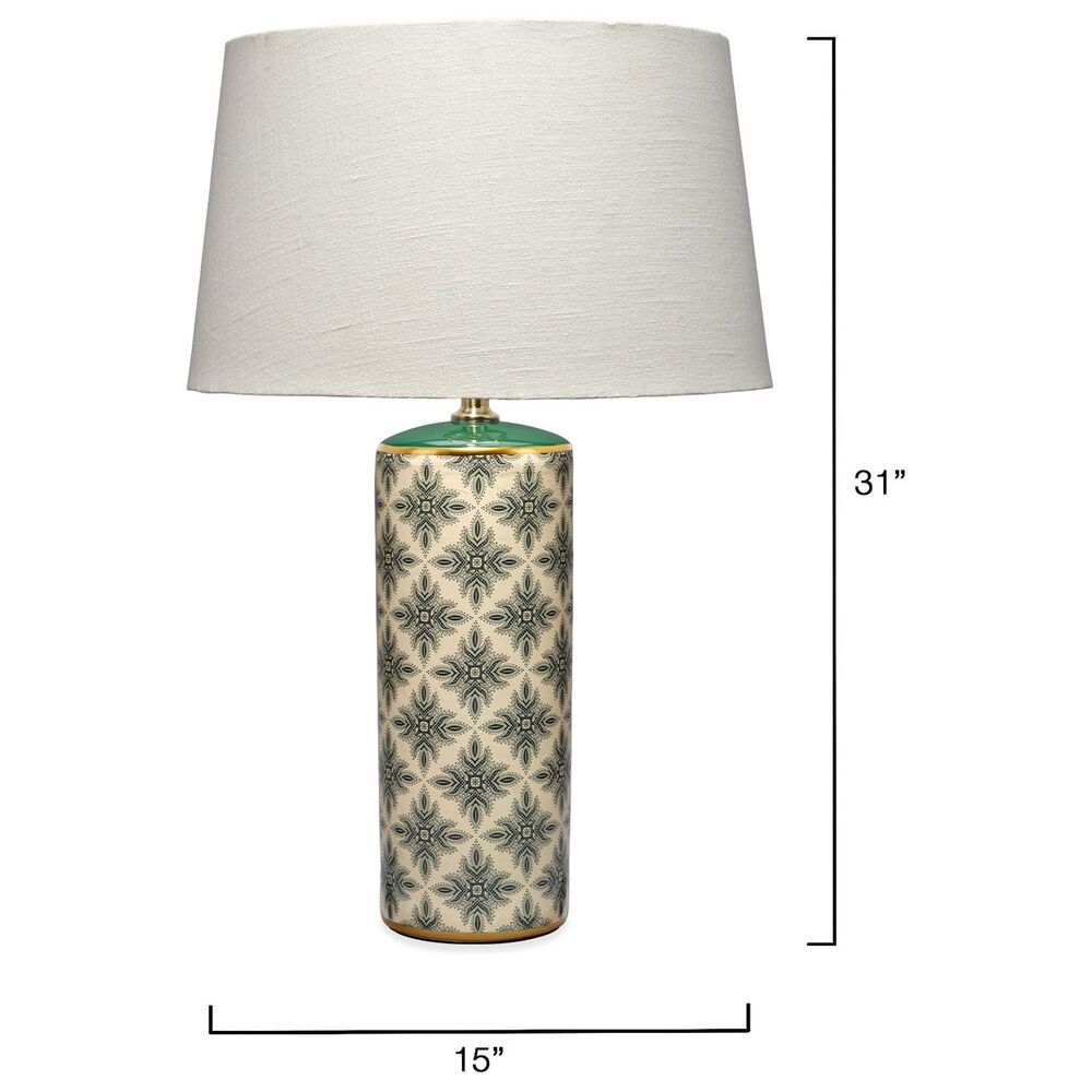 Splendor Living Clydesdale Table Lamp in Cream, Green and Gold, , large