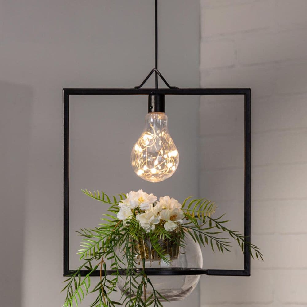 The Gerson Company 12" Hanging Lamp in Black, , large